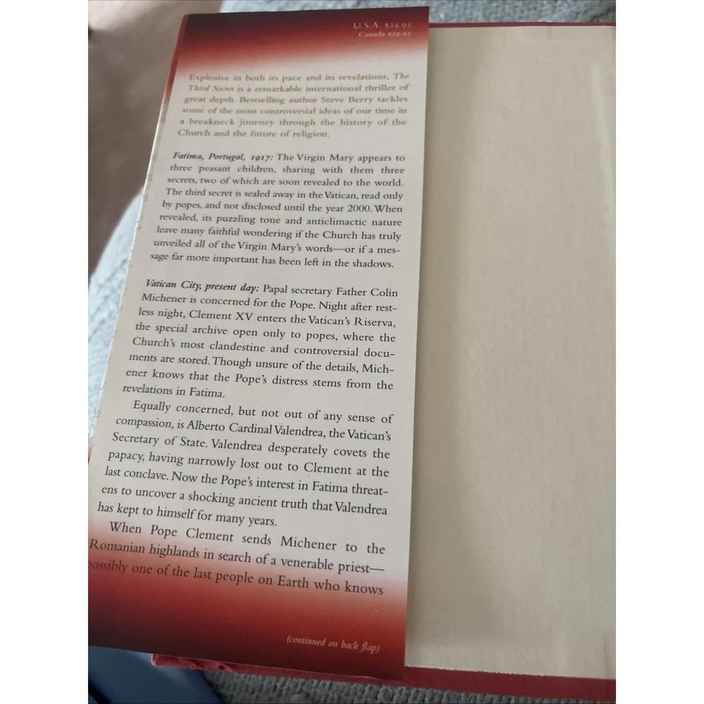 Third Secret by Steve Berry (2005, Hardcover) First Edition